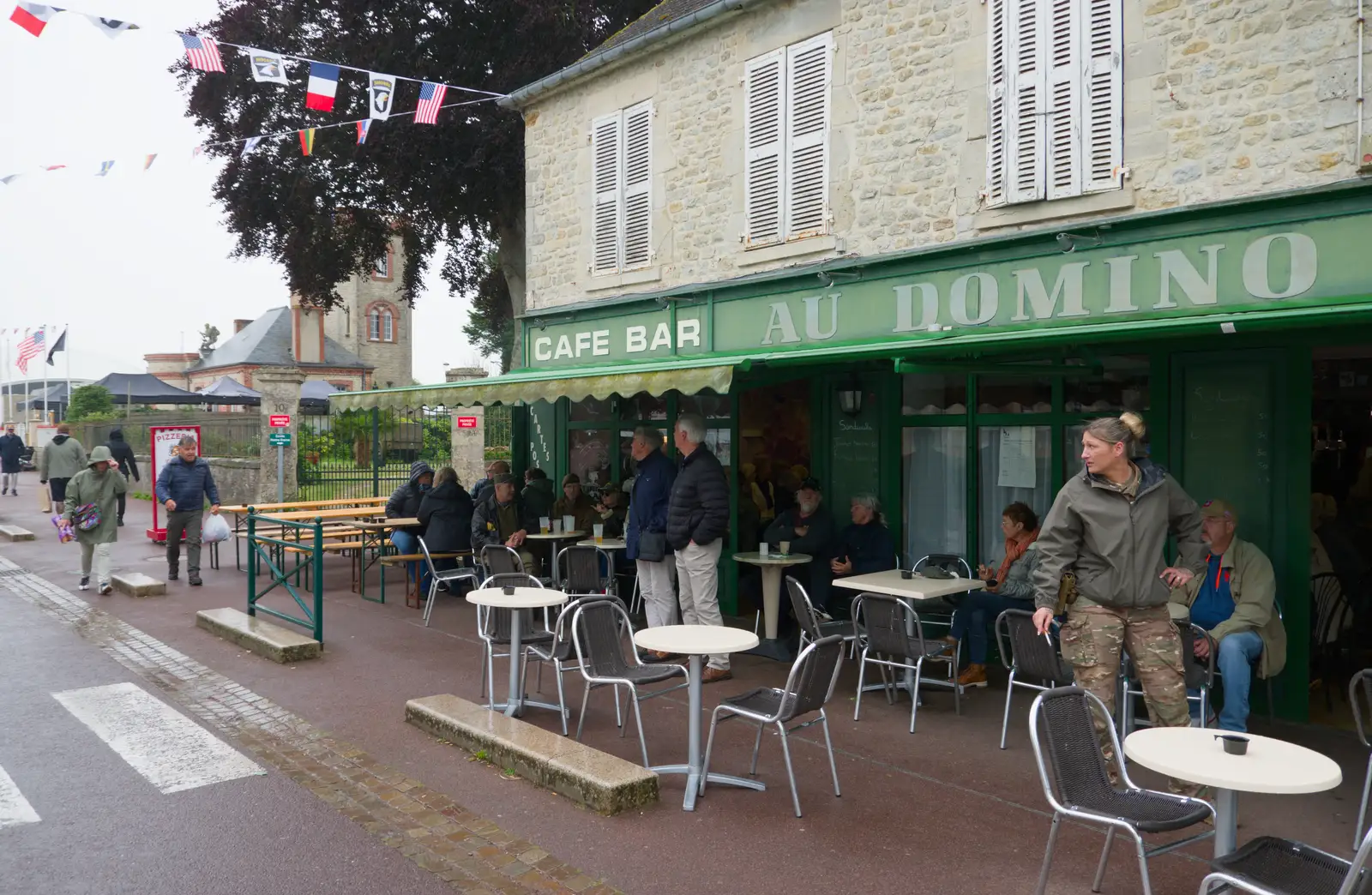 The café bar Au Domino, from Sainte-Mère-Élgise and Saint-Côme-du-Mont, Normandy, France - 3rd June 2026