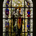 Another stained-glass window from 1969, Sainte-Mère-Élgise and Saint-Côme-du-Mont, Normandy, France - 3rd June 2026