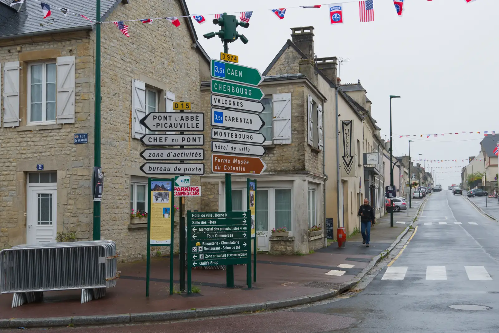 A pile of French road signs, from Sainte-Mère-Élgise and Saint-Côme-du-Mont, Normandy, France - 3rd June 2026