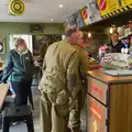 Re-enactors in the Au Domino café, Sainte-Mère-Élgise and Saint-Côme-du-Mont, Normandy, France - 3rd June 2026
