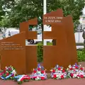 A sculpture with the dates of French resistance, Sainte-Mère-Élgise and Saint-Côme-du-Mont, Normandy, France - 3rd June 2026