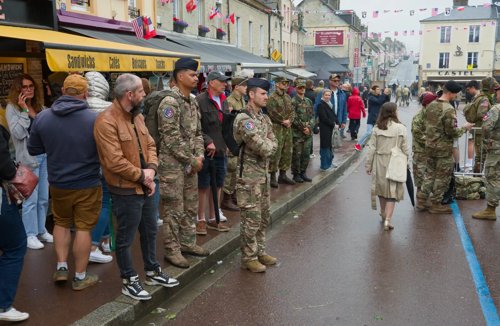 More military types look on, from Sainte-Mère-Élgise and Saint-Côme-du-Mont, Normandy, France - 3rd June 2026