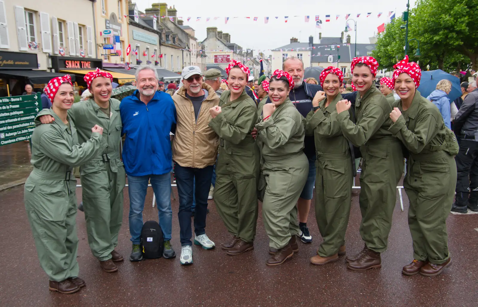 The Rosie Riveters have turned up again, from Sainte-Mère-Élgise and Saint-Côme-du-Mont, Normandy, France - 3rd June 2026