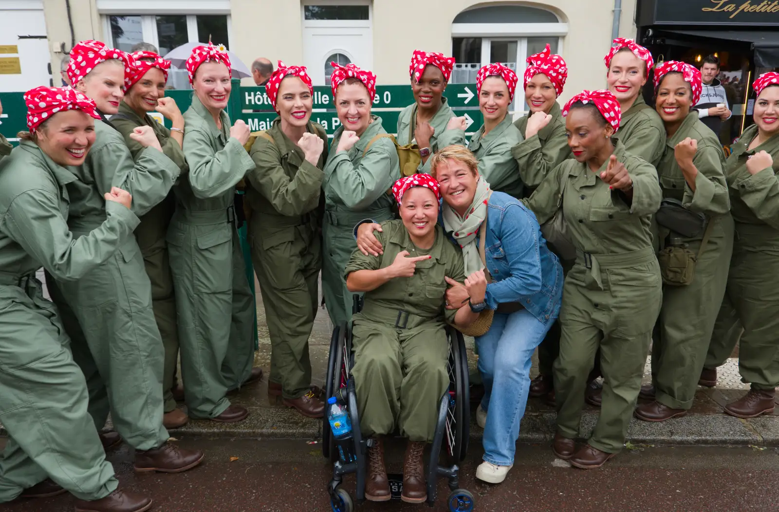 The Rosie group poses for a photo, from Sainte-Mère-Élgise and Saint-Côme-du-Mont, Normandy, France - 3rd June 2026