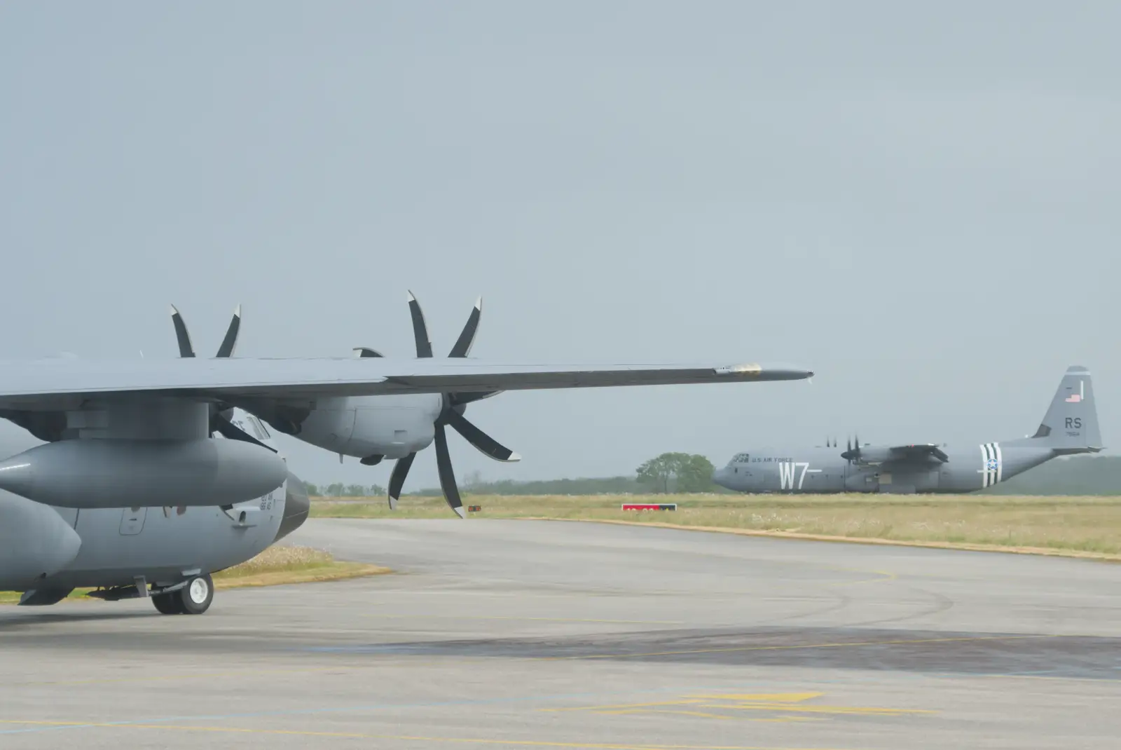 Whisky-Seven taxis up the runway, from Quettehou, Sainte-Marie-du-Mont and the D-Day Museum, Utah Beach - 4th June 2026