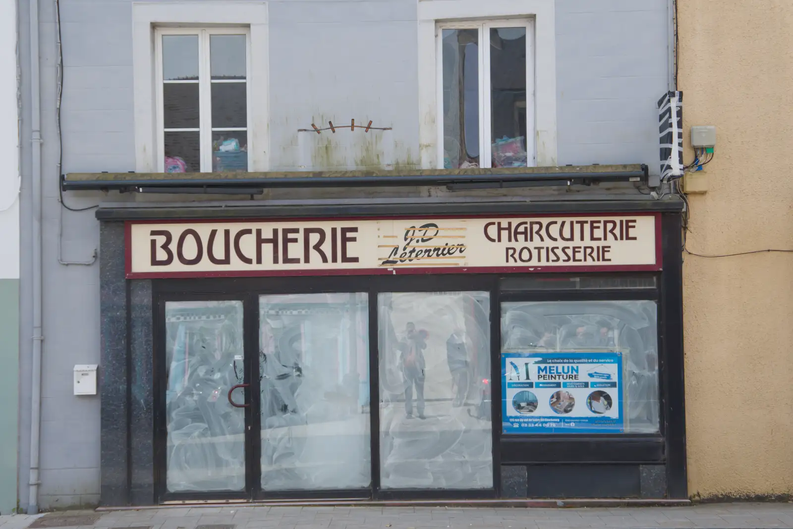 A closed-down boucherie, from Quettehou, Sainte-Marie-du-Mont and the D-Day Museum, Utah Beach - 4th June 2026