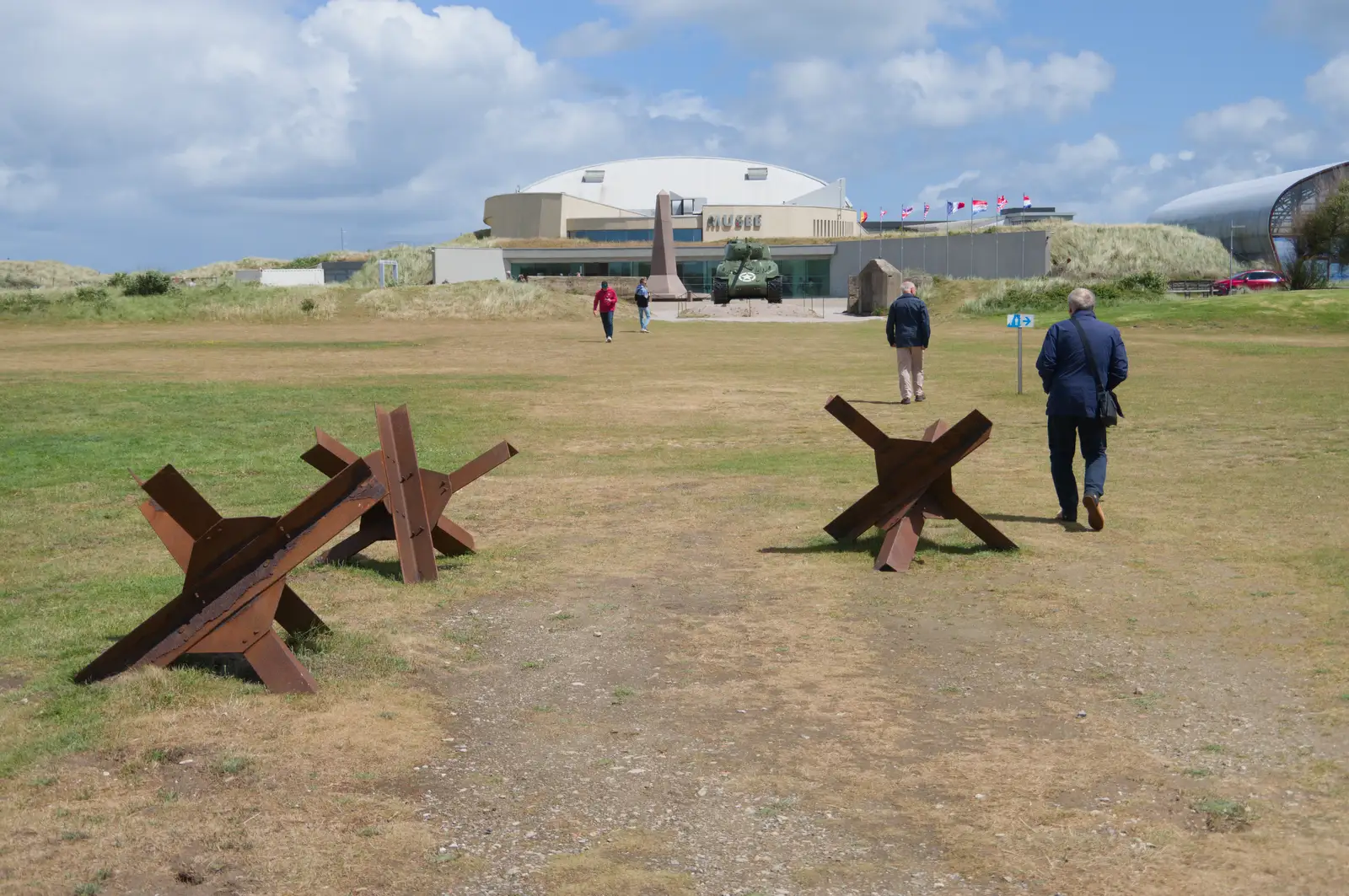 Tank traps near the Utah Beach museum, from Quettehou, Sainte-Marie-du-Mont and the D-Day Museum, Utah Beach - 4th June 2026