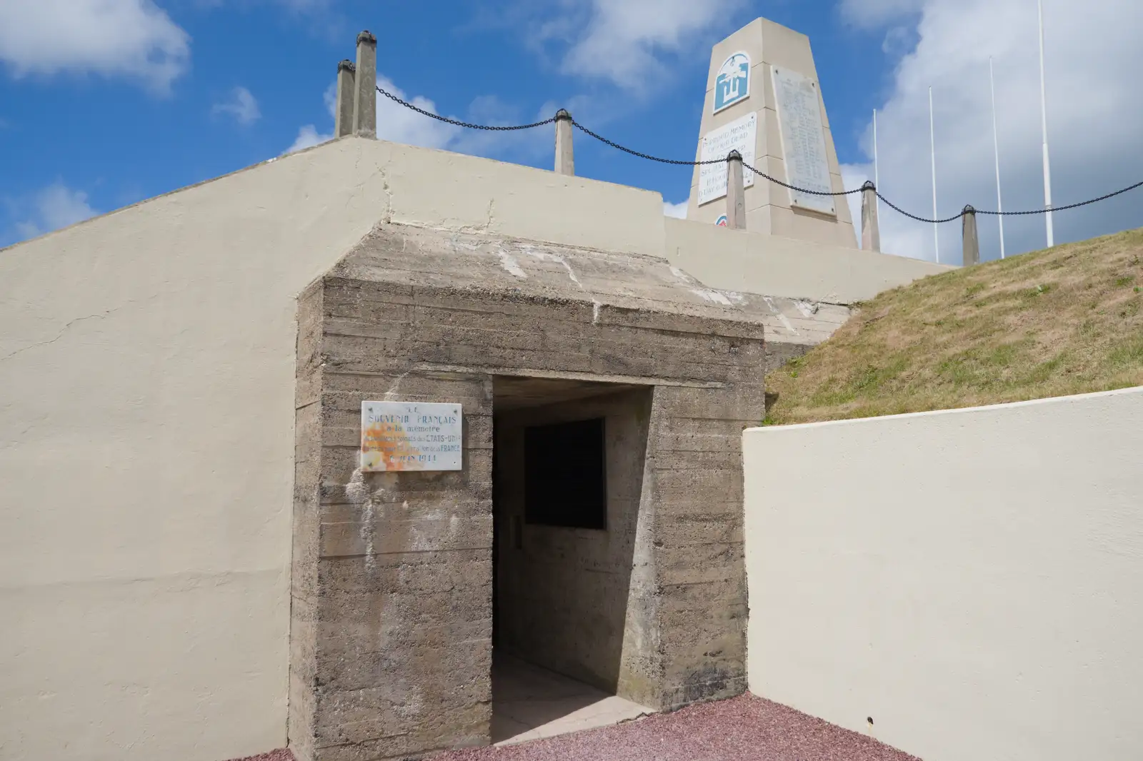 A memorial built over a concrete bunker, from Quettehou, Sainte-Marie-du-Mont and the D-Day Museum, Utah Beach - 4th June 2026