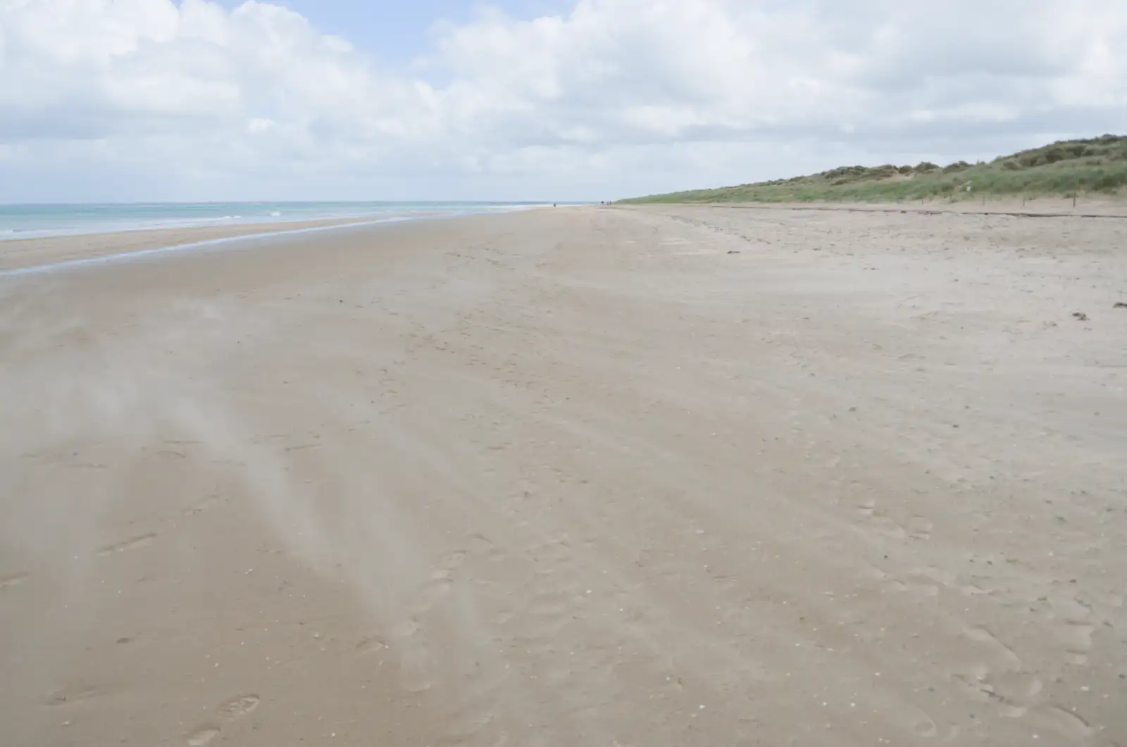 The sand blows around across Utah Beach, from Quettehou, Sainte-Marie-du-Mont and the D-Day Museum, Utah Beach - 4th June 2026
