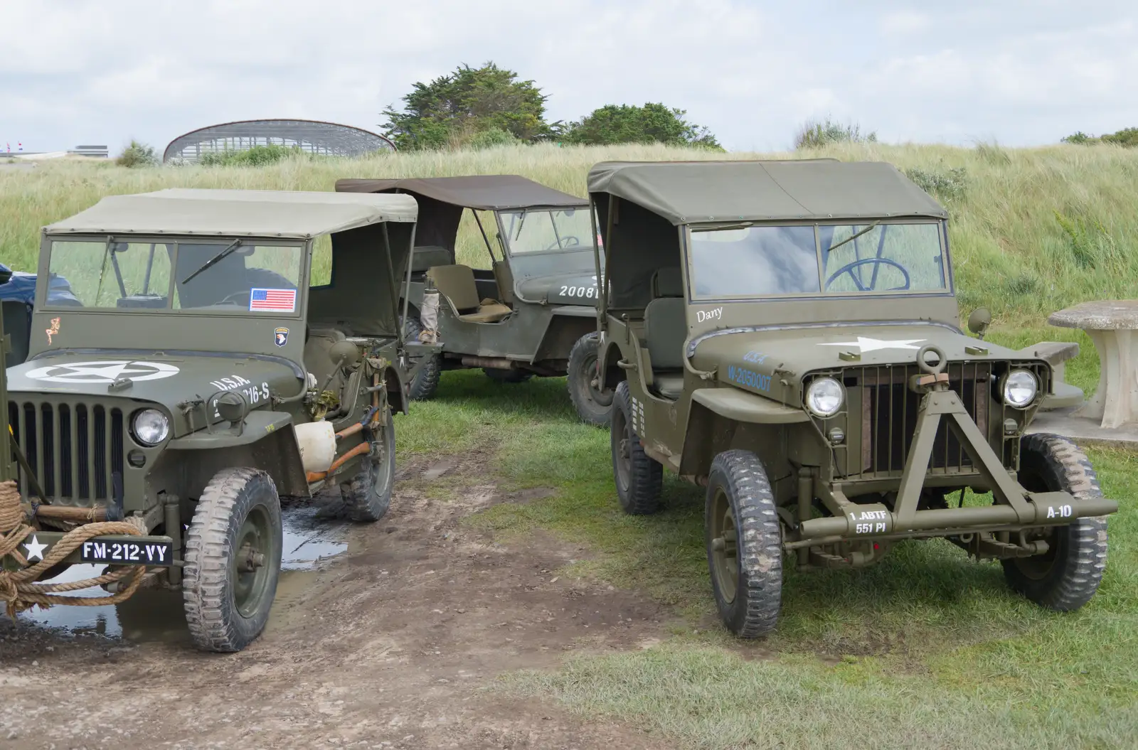 Another group of Willys Jeeps, from Quettehou, Sainte-Marie-du-Mont and the D-Day Museum, Utah Beach - 4th June 2026