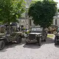Jeeps outside the church at Sainte-Marie-du-Mont, Quettehou, Sainte-Marie-du-Mont and the D-Day Museum, Utah Beach - 4th June 2026