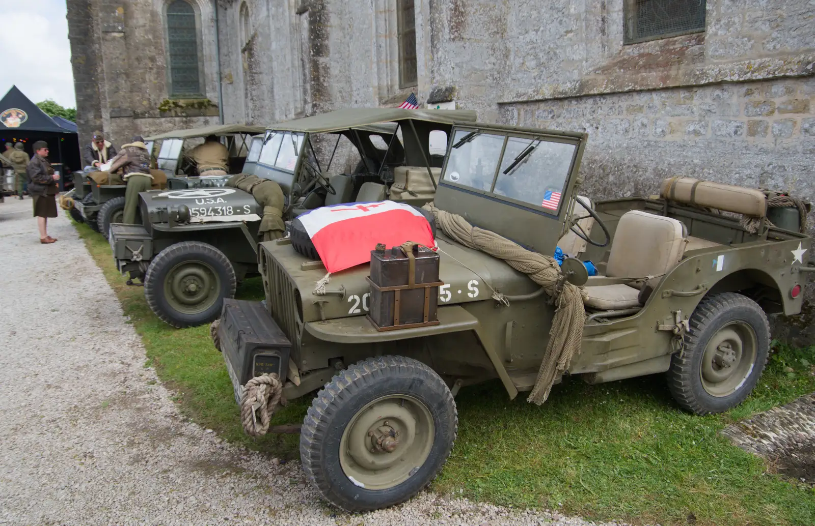 A jeep with the Cross of Lorraine on it, from Quettehou, Sainte-Marie-du-Mont and the D-Day Museum, Utah Beach - 4th June 2026