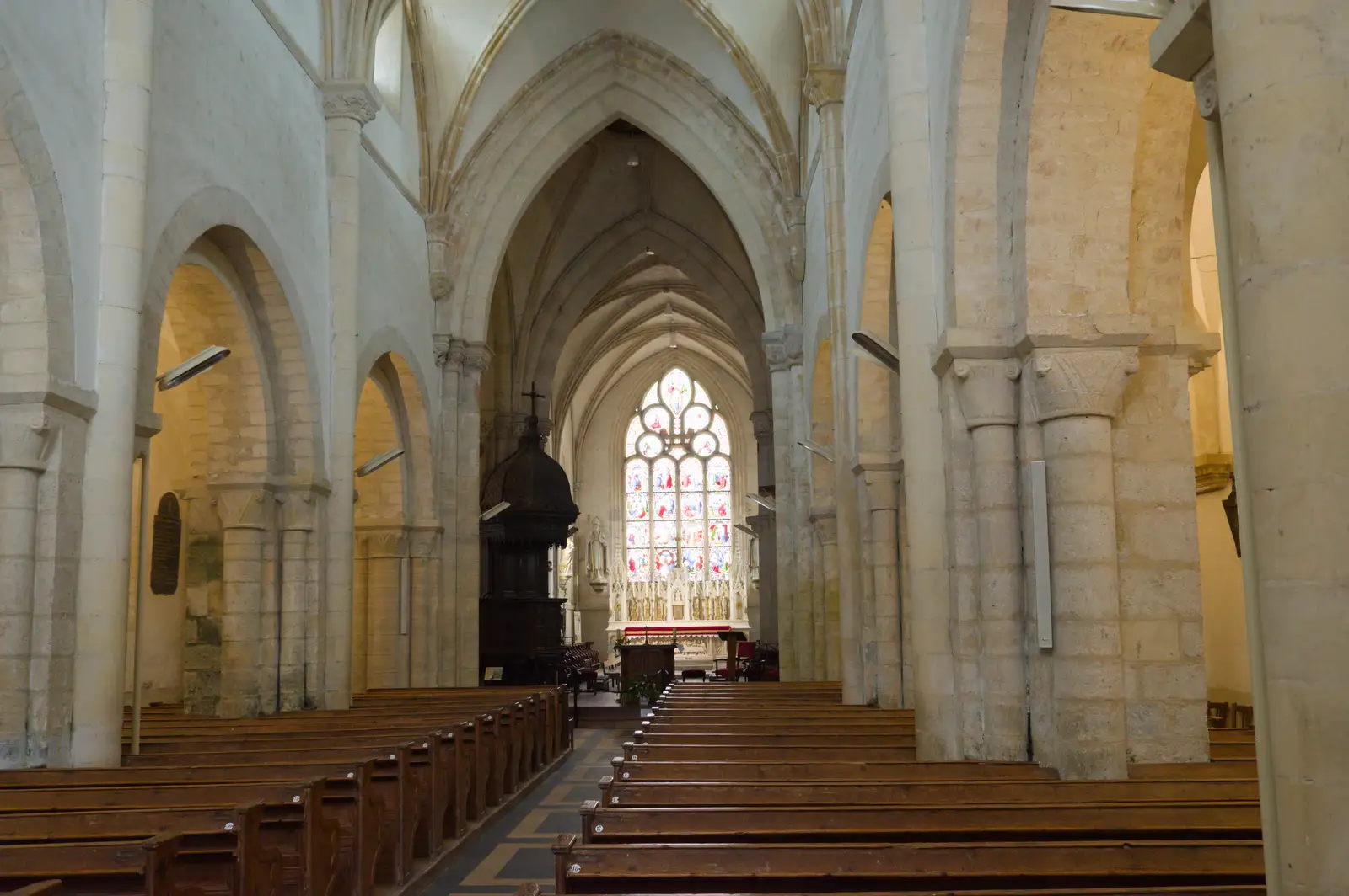 Inside the church of Notre-Dame, from Quettehou, Sainte-Marie-du-Mont and the D-Day Museum, Utah Beach - 4th June 2026