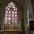 More stained glass in an aisle chapel, Quettehou, Sainte-Marie-du-Mont and the D-Day Museum, Utah Beach - 4th June 2026