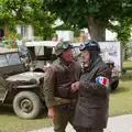 Two re-enactors have a chat, Quettehou, Sainte-Marie-du-Mont and the D-Day Museum, Utah Beach - 4th June 2026