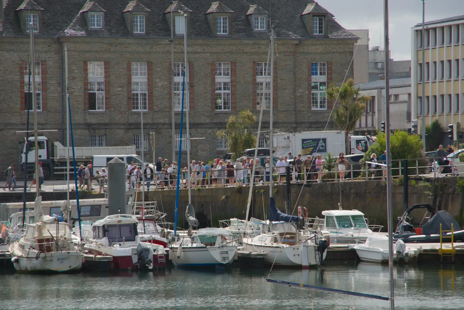 A herd of cruise-ship tourists roams around, from A D-Day Veteran's Dakota Flight, Cherbourg, Normandy - 5th June 2026