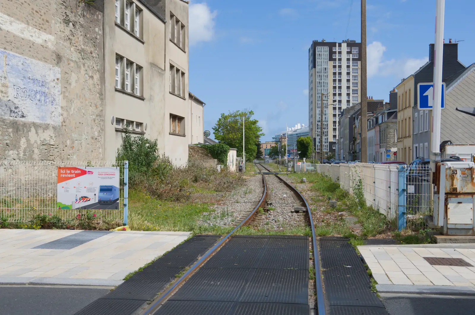 A freight line heads to the port, from A D-Day Veteran's Dakota Flight, Cherbourg, Normandy - 5th June 2026