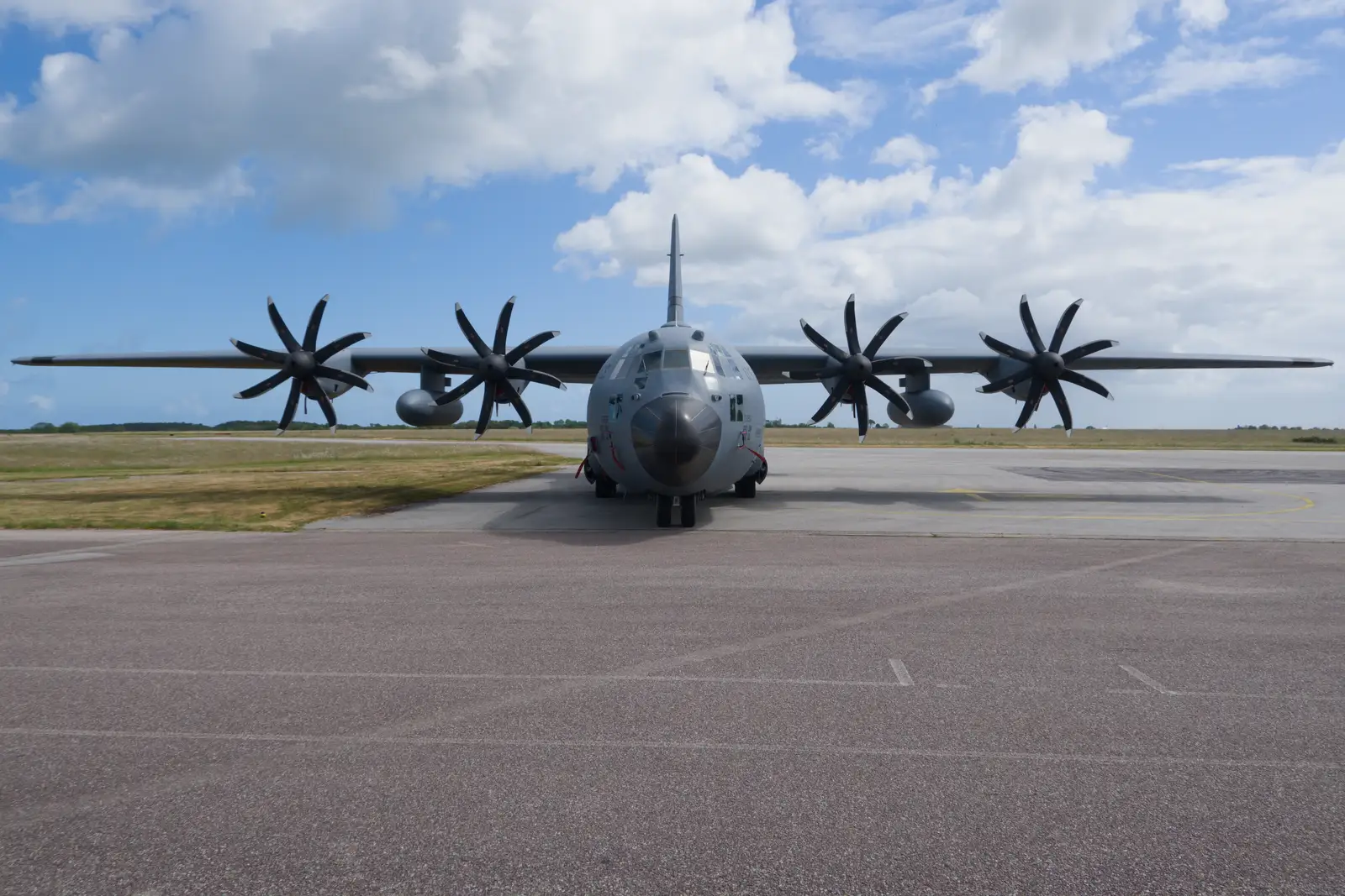 The Montana ANG C-130 and its eight-blade props, from A D-Day Veteran's Dakota Flight, Cherbourg, Normandy - 5th June 2026