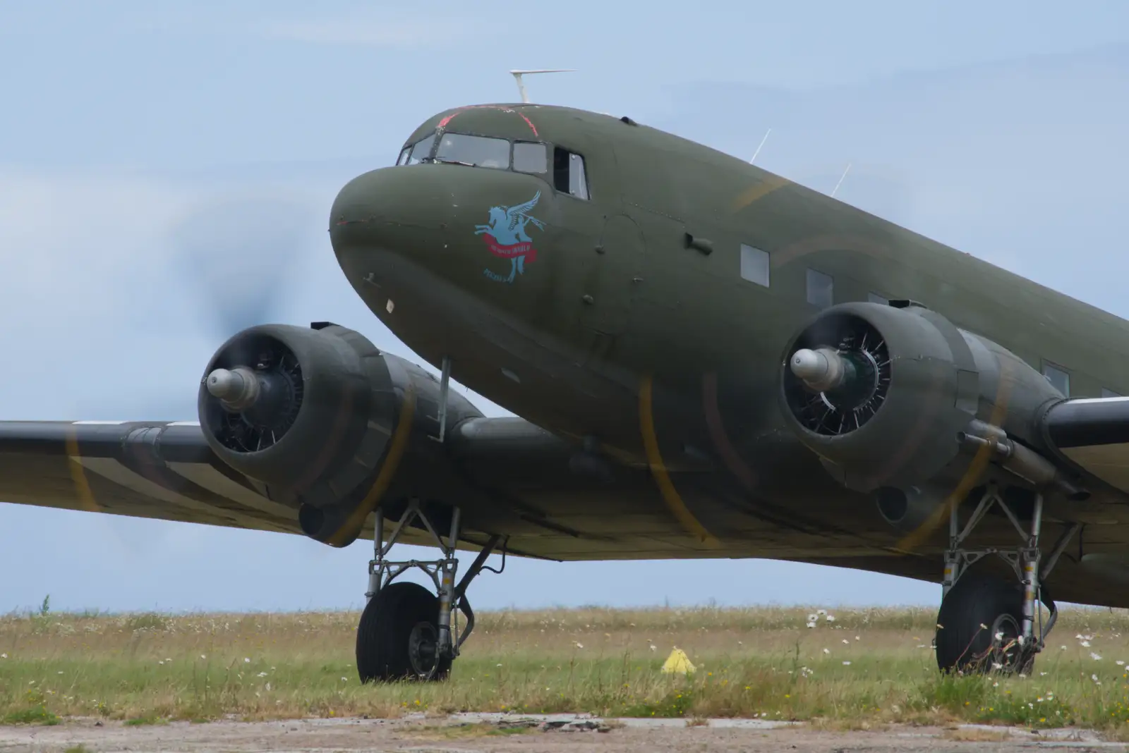 Pegasus is ready to depart, from A D-Day Veteran's Dakota Flight, Cherbourg, Normandy - 5th June 2026