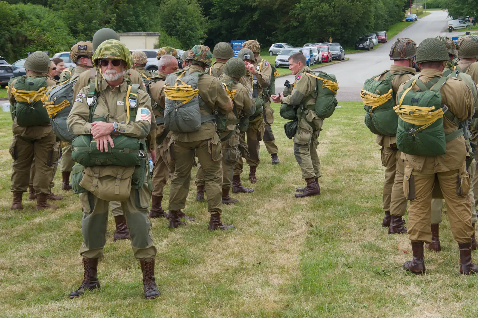 A parachutist waits, from A D-Day Veteran's Dakota Flight, Cherbourg, Normandy - 5th June 2026