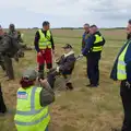 The D-Day veteran is in a wheeled chair, A D-Day Veteran's Dakota Flight, Cherbourg, Normandy - 5th June 2026
