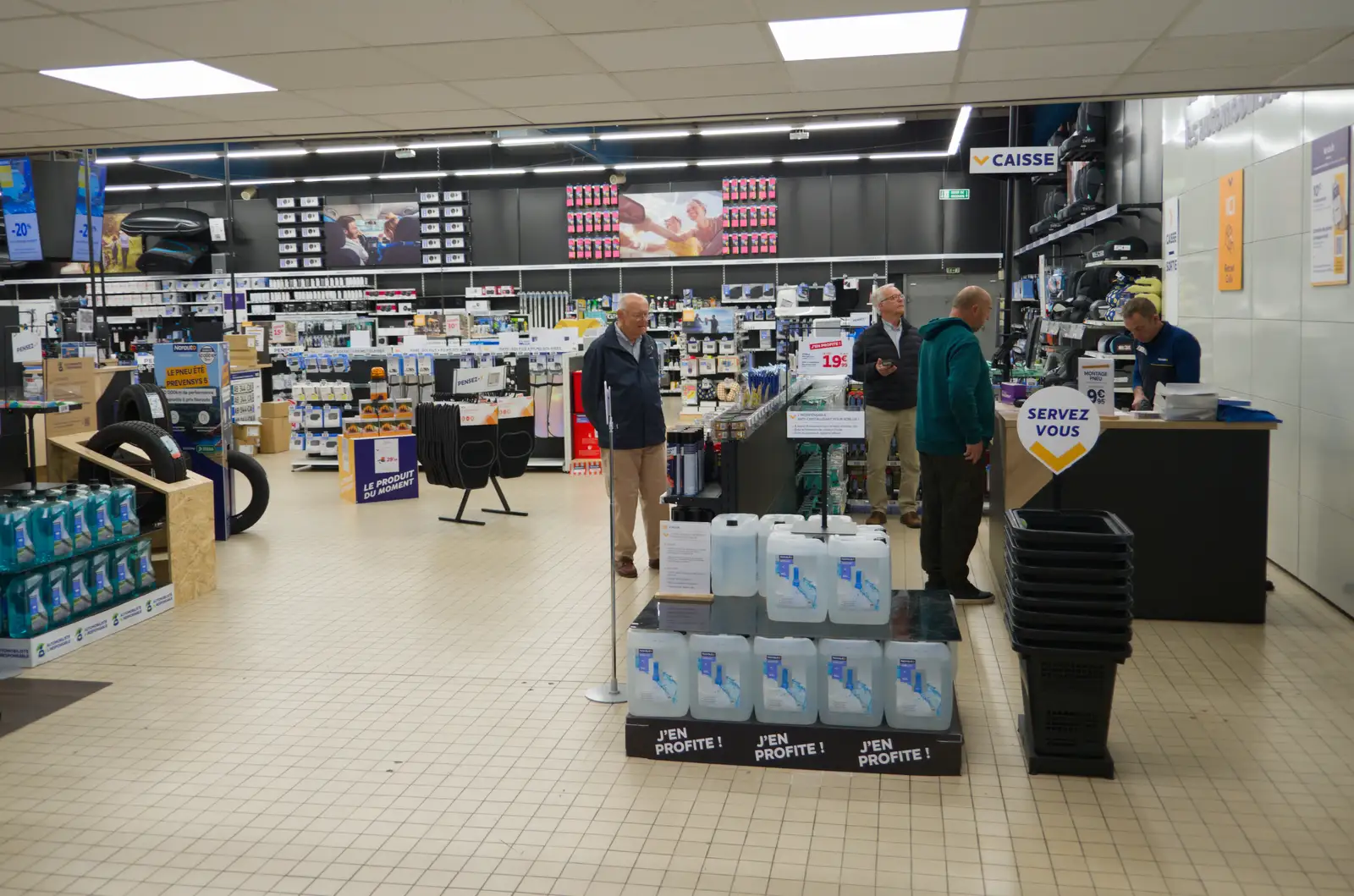 We're at Norauto to get the hire-car tyre fixed, from Cité de lar Mer and a Dakota Flight Home, Cherbourg - 7th June 2026