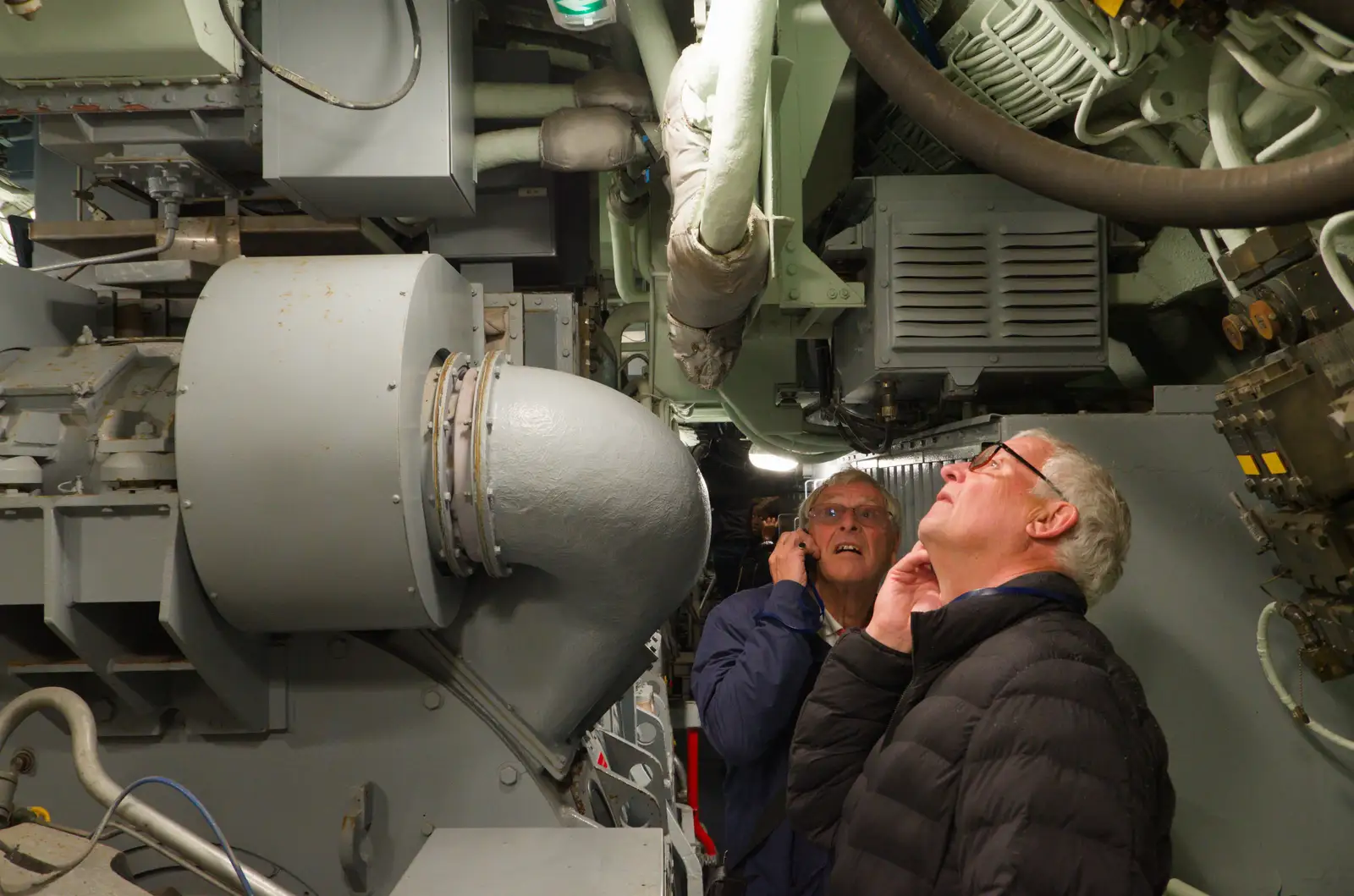 Paul and Robert look at submarine stuff, from Cité de lar Mer and a Dakota Flight Home, Cherbourg - 7th June 2026