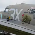 Craig checks the engine oil levels, Cité de lar Mer and a Dakota Flight Home, Cherbourg - 7th June 2026