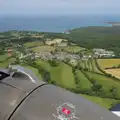 A view of Normandy over the engine nacelle, Cité de lar Mer and a Dakota Flight Home, Cherbourg - 7th June 2026