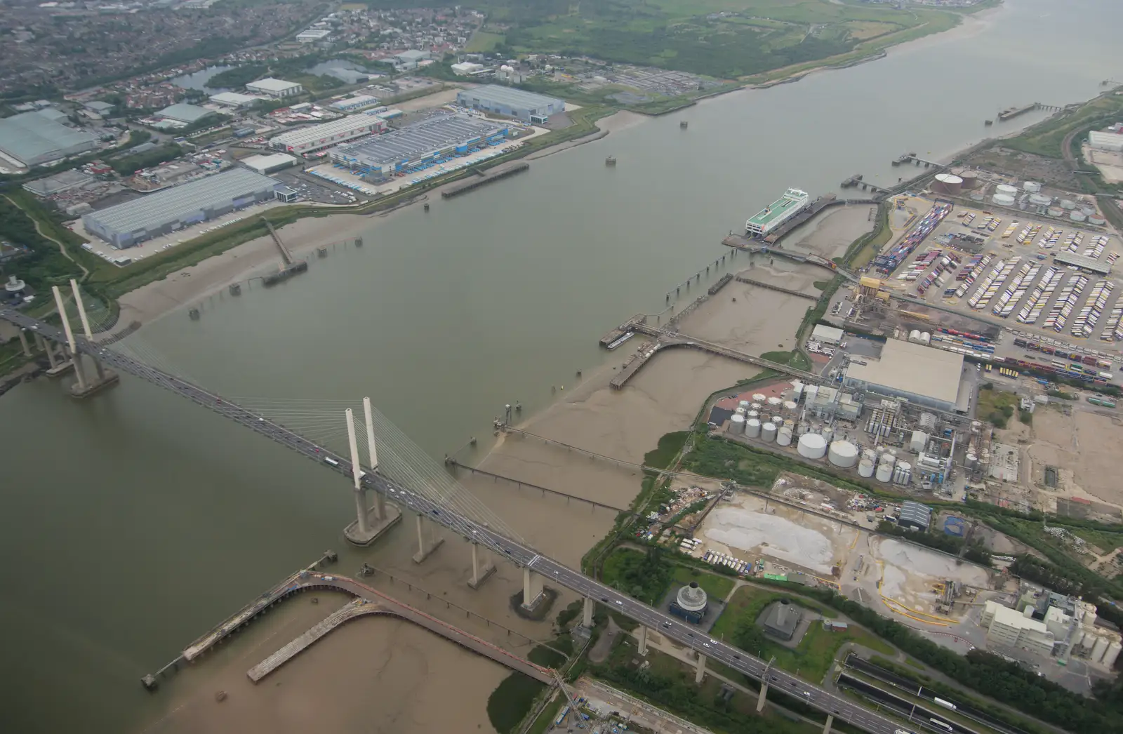The QEII bridge at Dartford, from Cité de lar Mer and a Dakota Flight Home, Cherbourg - 7th June 2026