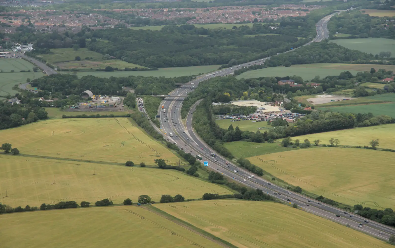 The M11 near North Weald, from Cité de lar Mer and a Dakota Flight Home, Cherbourg - 7th June 2026