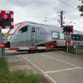 A train rumbles through the Rectory Road crossing, Mellis Gardens and a Walk to Diss, Norfolk - 13th June 2026
