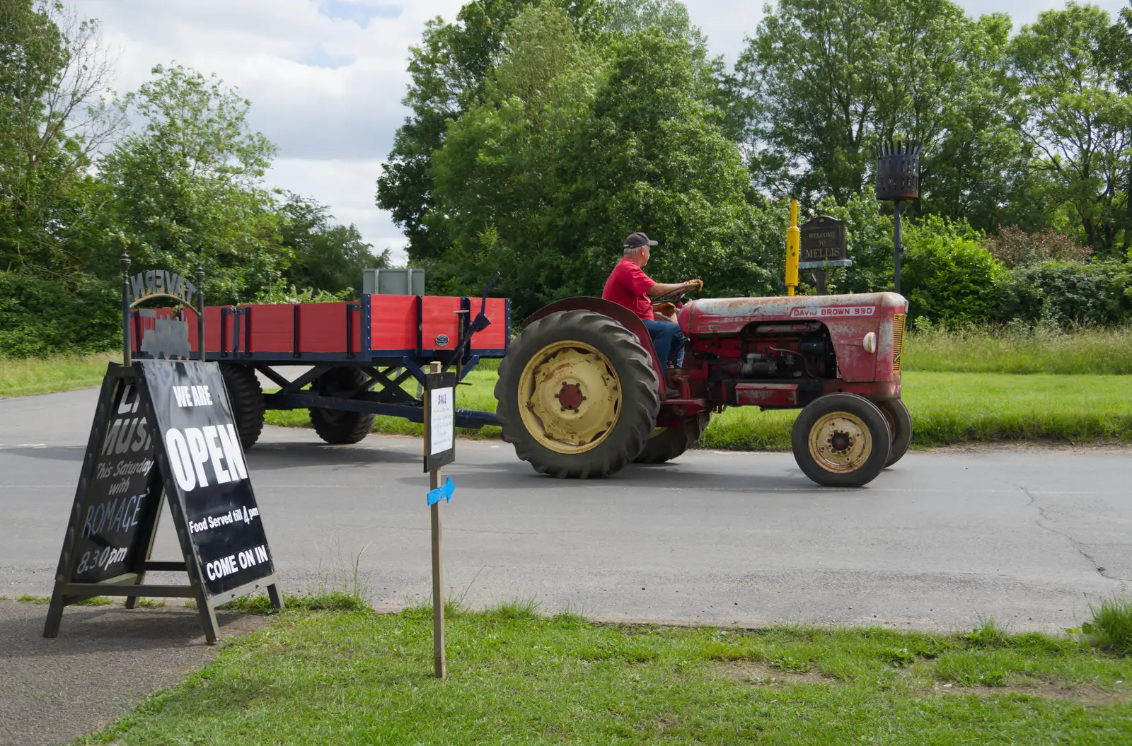 Someone takes a David Brown 990 tractor for a spin, from Mellis Gardens and a Walk to Diss, Norfolk - 13th June 2026