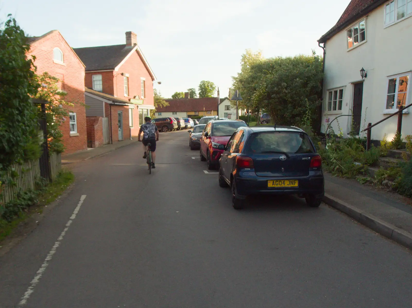 Gaz cycles into Debenham, from The BSCC Does The Lion, Debenham - 18th June 2026