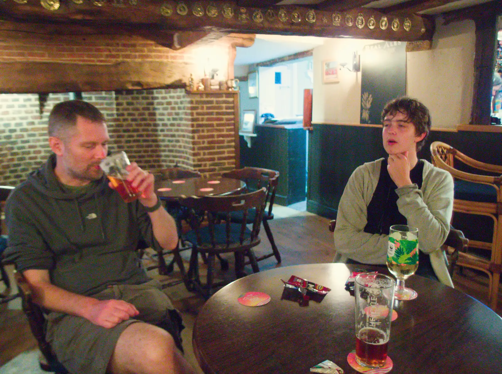 Phil and Fred in the Beaconsfield Arms, from The BSCC Does The Lion, Debenham - 18th June 2026