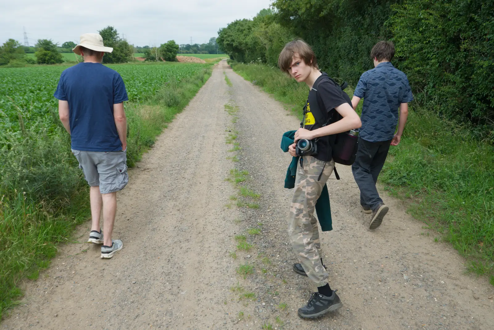 Harry on the path to Warren Hills, from A Father's Day Pub Crawl, Ampersand Tap, Diss - 21st June 2026