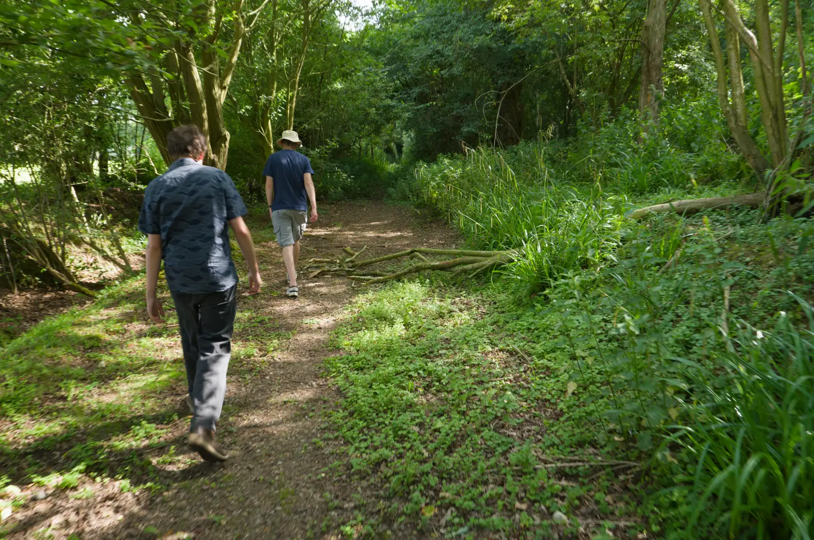The wild path behind the church in Stuston, from A Father's Day Pub Crawl, Ampersand Tap, Diss - 21st June 2026