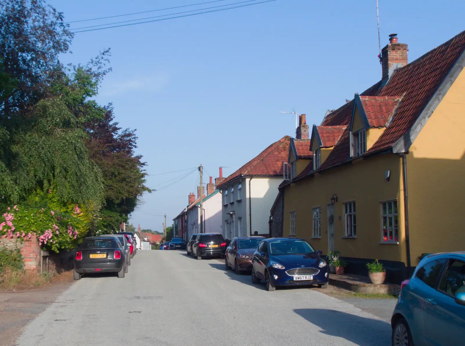 The high street in Kenninghall, from The BSCC does the Red Lion, Kenninghall, Norfolk - 25th June 2026