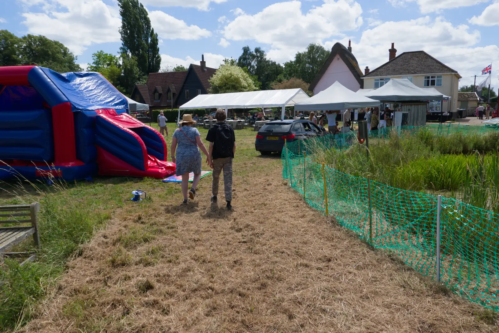 Thrandeston Little Green is like a festival site, from The Return of the Hog Roast, Thrandeston, Suffolk - 28th June 2026