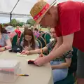 Bill fills in raffle-ticket details, The Return of the Hog Roast, Thrandeston, Suffolk - 28th June 2026