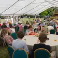 The marquee has fancy new tables, The Return of the Hog Roast, Thrandeston, Suffolk - 28th June 2026
