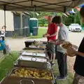 We get an early tip off to get in the food queue, The Return of the Hog Roast, Thrandeston, Suffolk - 28th June 2026