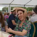 Carmen does some sort of contortion, The Return of the Hog Roast, Thrandeston, Suffolk - 28th June 2026