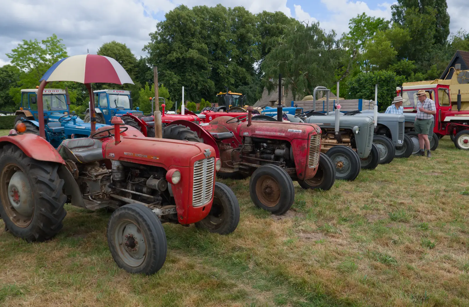 Another view of tractors, from The Return of the Hog Roast, Thrandeston, Suffolk - 28th June 2026