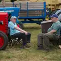 Two geezers chat amongst the vintage tractors, The Return of the Hog Roast, Thrandeston, Suffolk - 28th June 2026