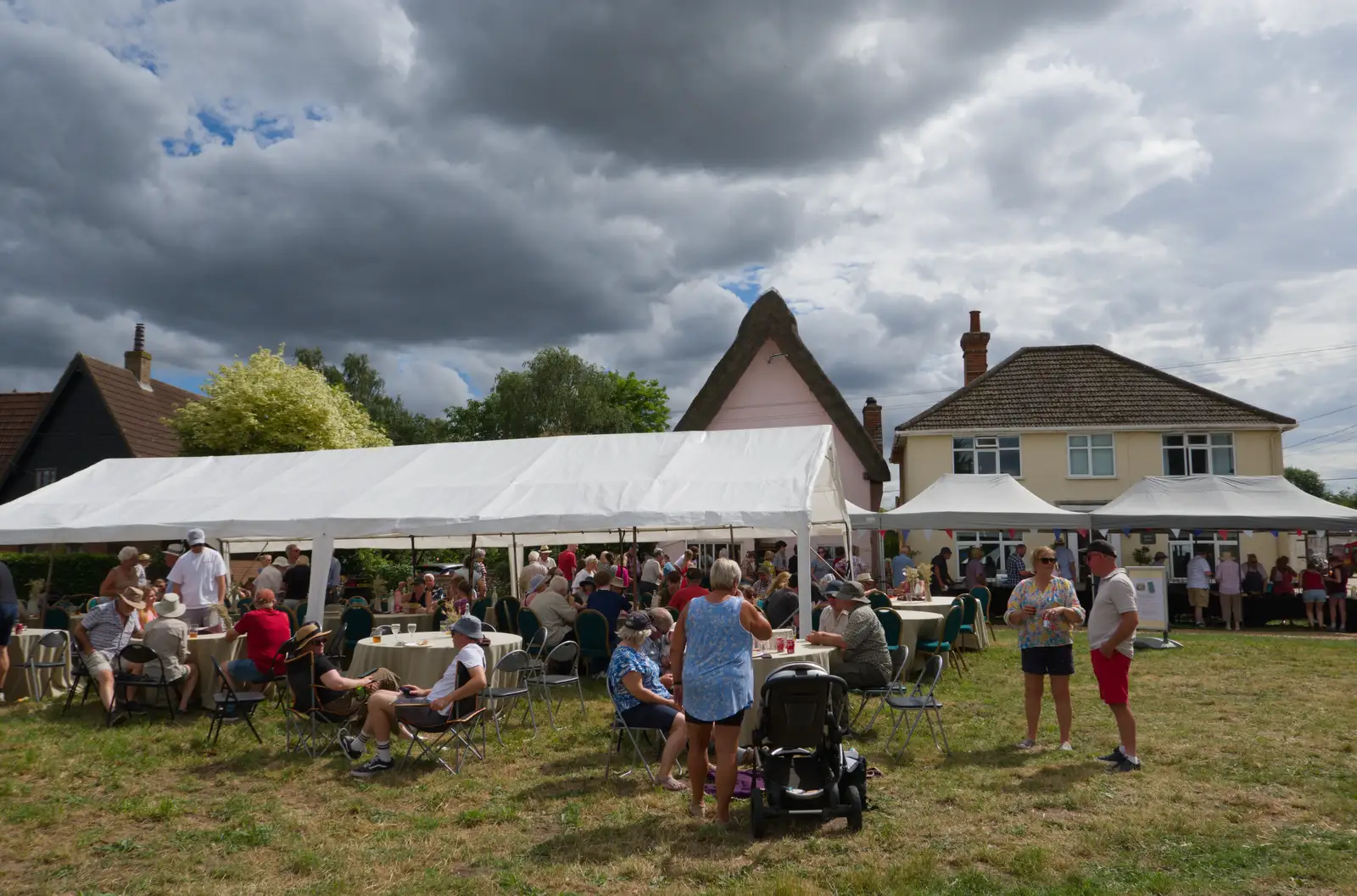 A summer scene on Thrandeston Little Green, from The Return of the Hog Roast, Thrandeston, Suffolk - 28th June 2026