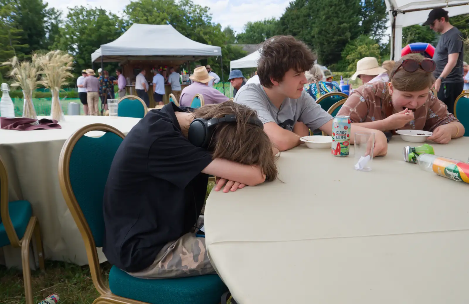 Harry's assumed his usual position, from The Return of the Hog Roast, Thrandeston, Suffolk - 28th June 2026