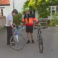 Fred and Gaz outside the pub, An Orchestral Big Play Day, Risby, Suffolk - 4th July 2026