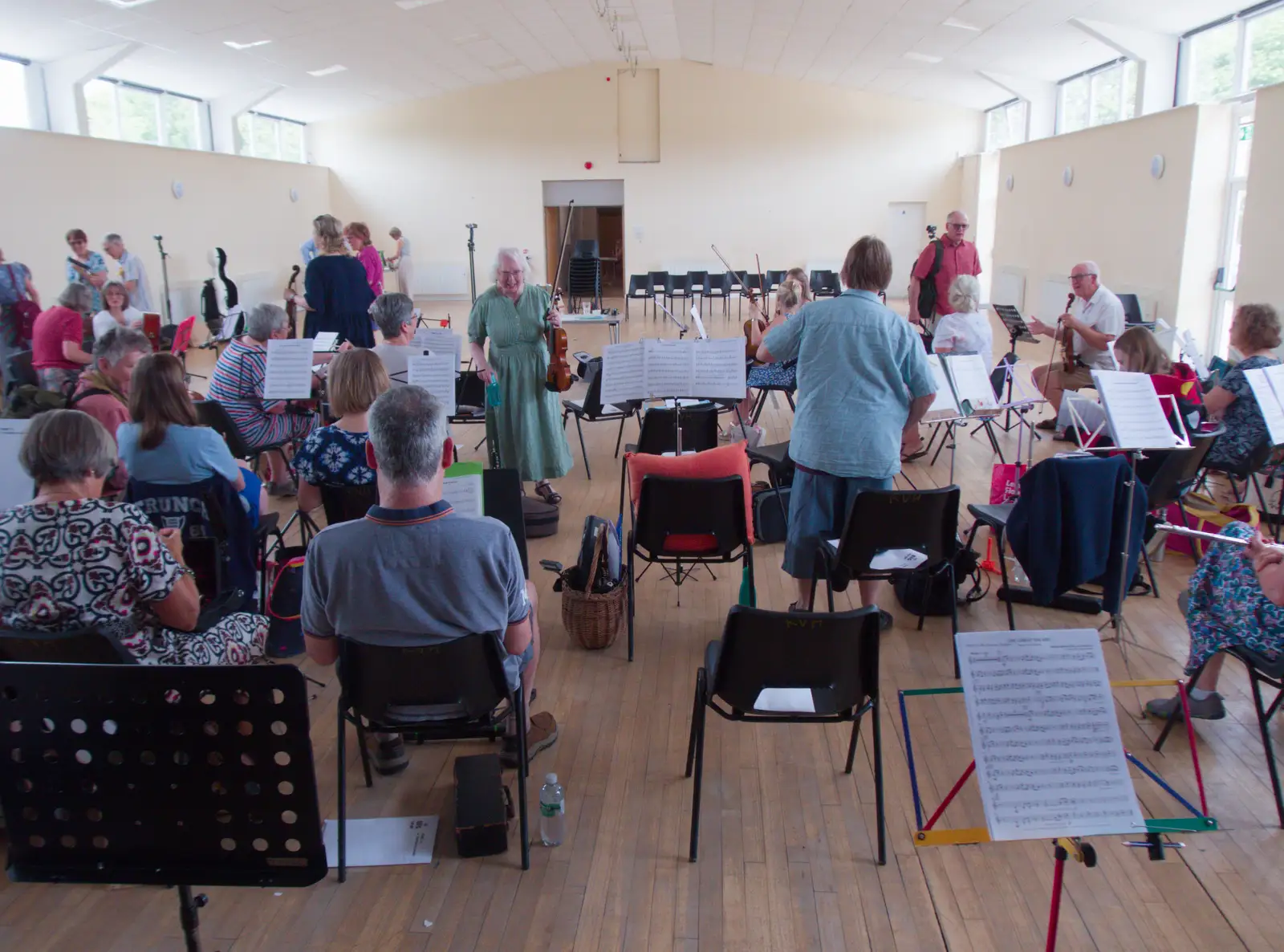 The Dust It Off orchestra assembles, from An Orchestral Big Play Day, Risby, Suffolk - 4th July 2026