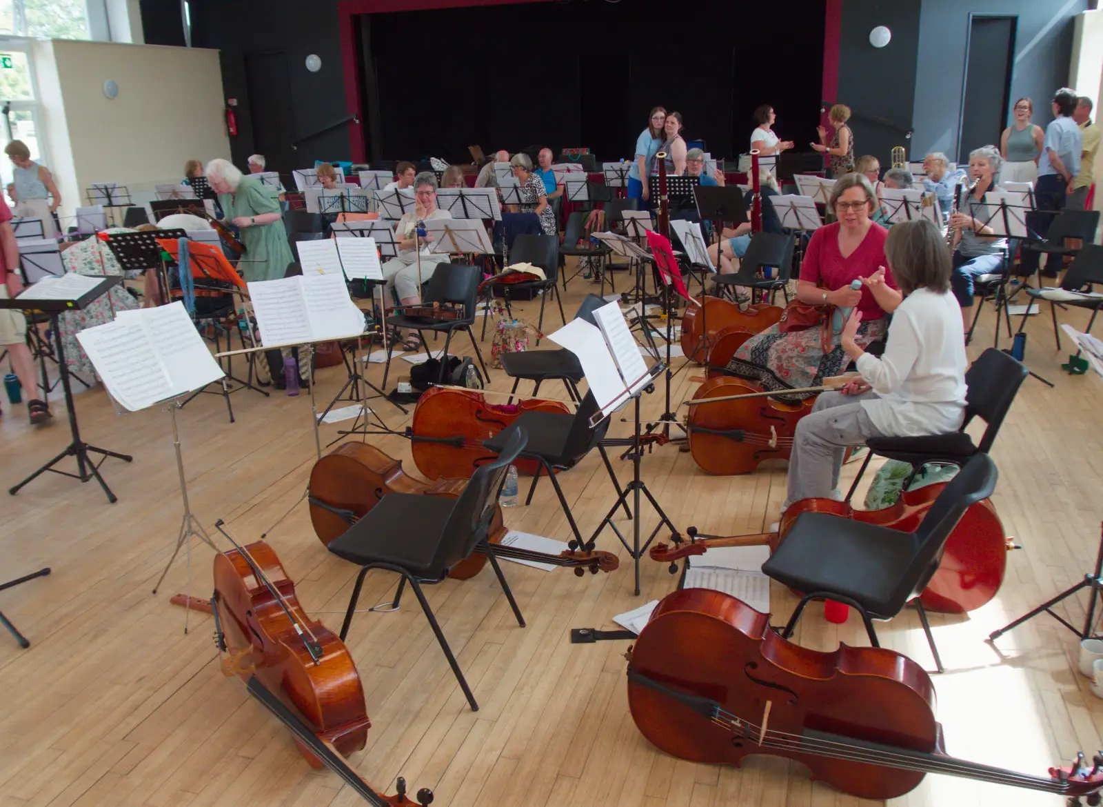 There are at least eight cellos, from An Orchestral Big Play Day, Risby, Suffolk - 4th July 2026